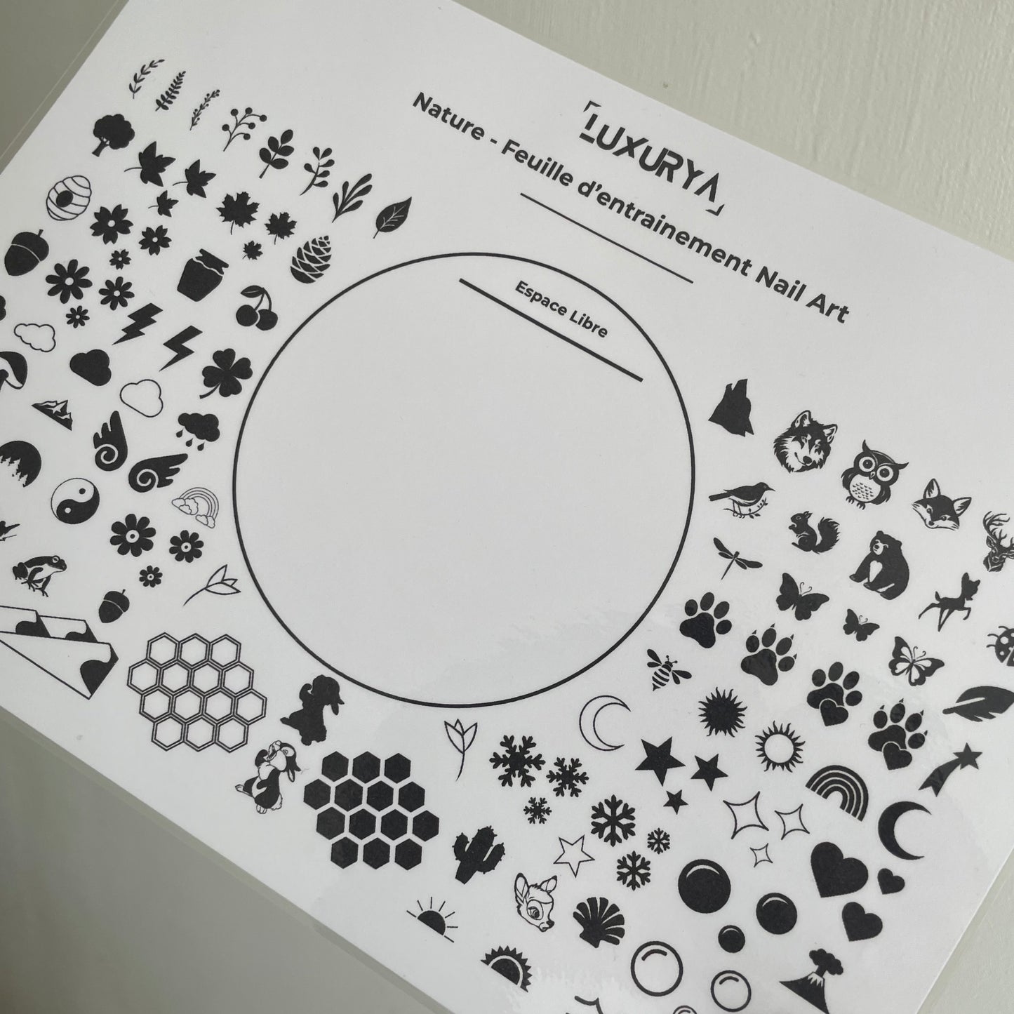 Feuille d'entrainement de Nail Art Imprimable - Nature Edition - Numérique