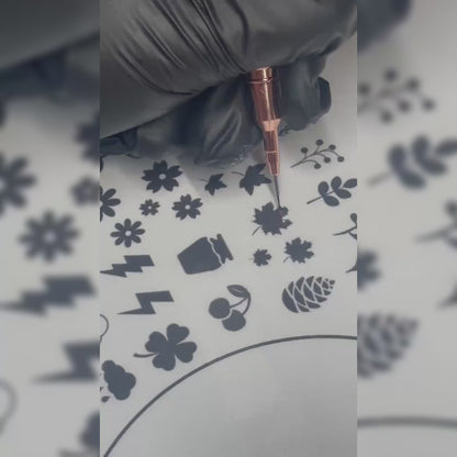 Feuille d'entrainement de Nail Art Imprimable - Nature Edition - Numérique
